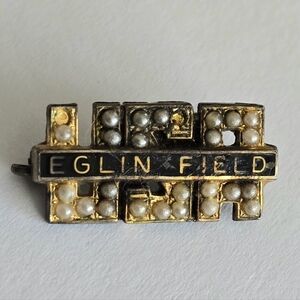 Vintage Eglin Field USA pin small brooch gold fill over sterling silver